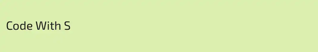 Code With S